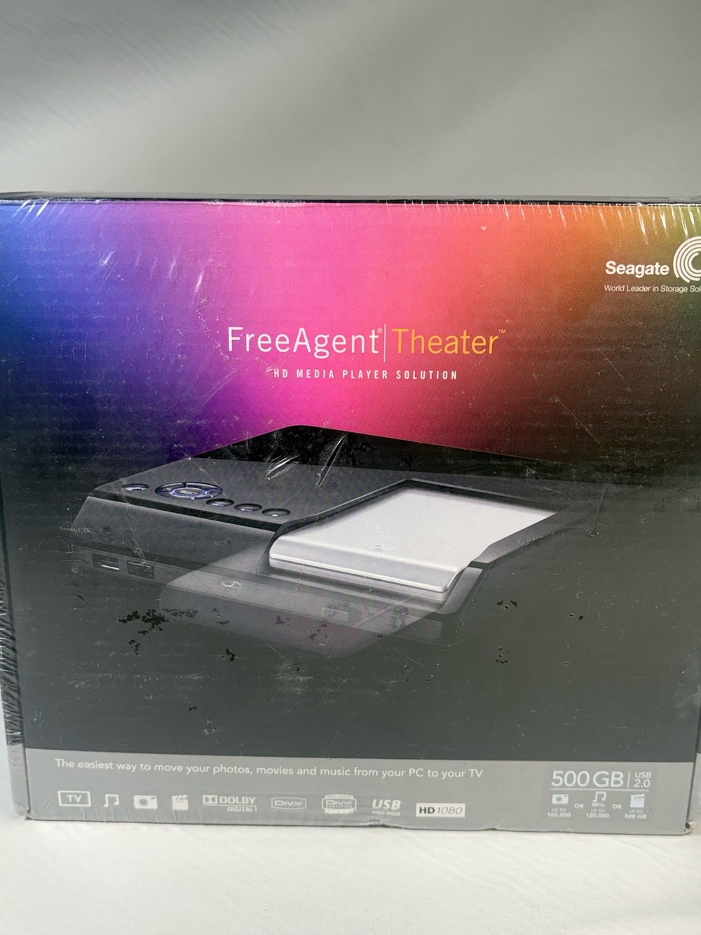 500GB Seagate FreeAgent Theater HD Media Player PC Stream TV ST905004CEA1E1-RK